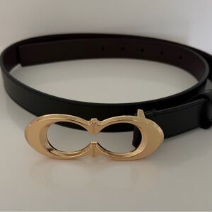 Coach Black Belt with Gold Buckle